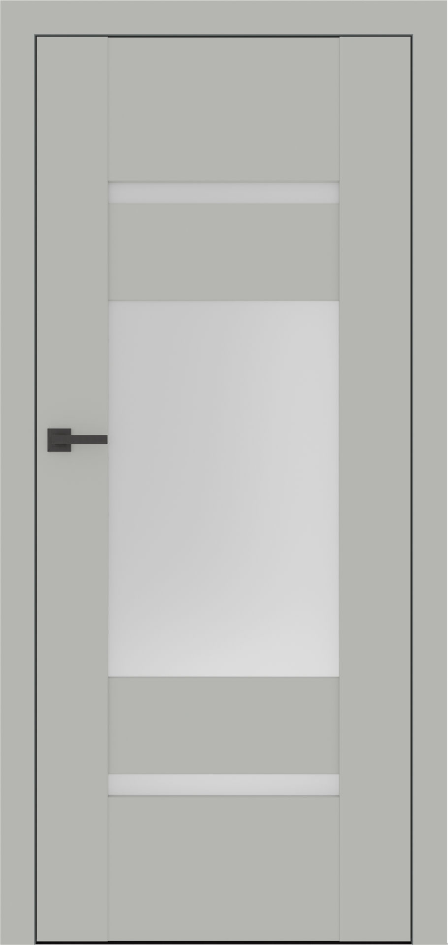 Dre Drzwi Wewnętrzne Z Szybą Reva 4 Okleina Jasna Szara Mat