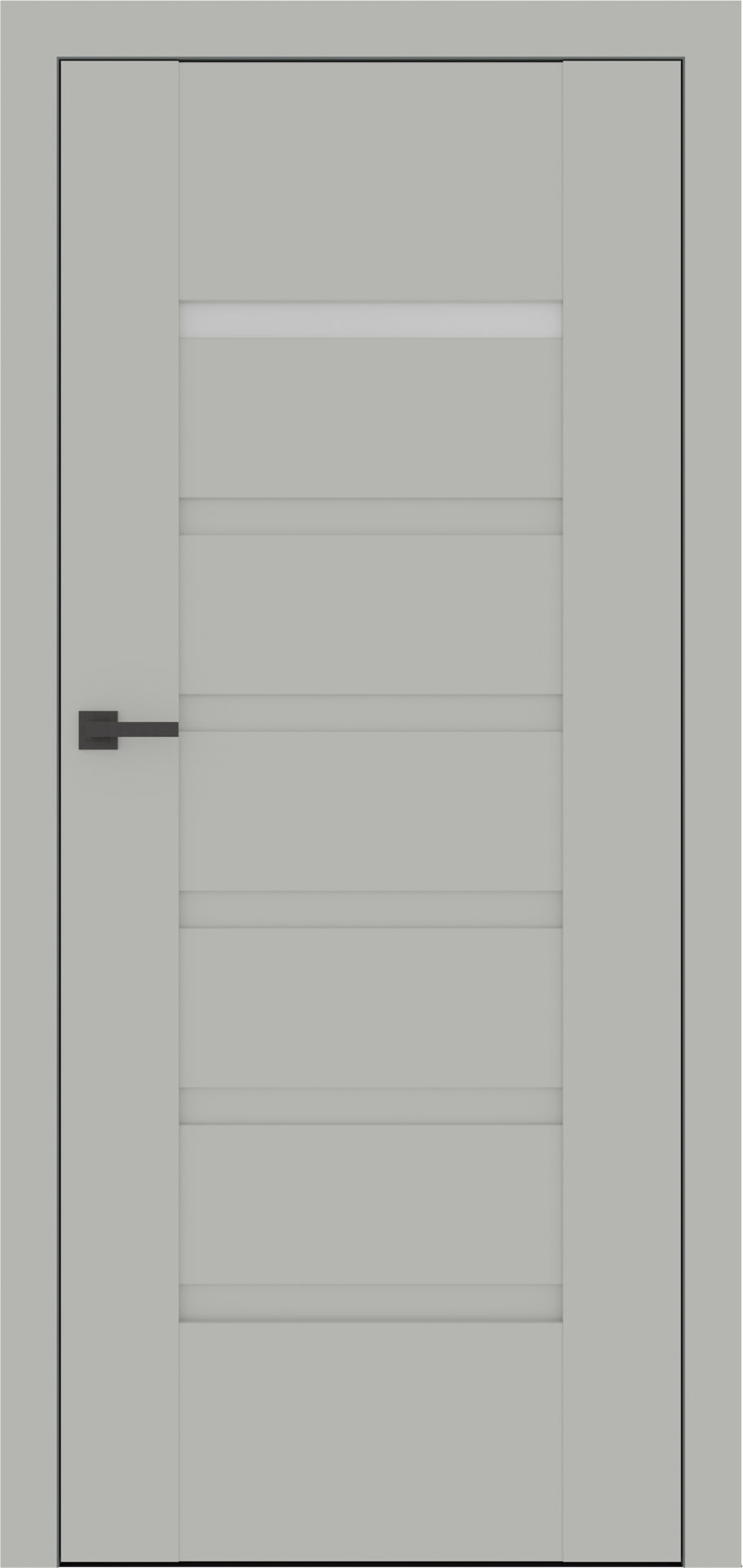 Dre Drzwi Wewnętrzne Z Szybą Reva 5 Okleina Jasna Szara Mat