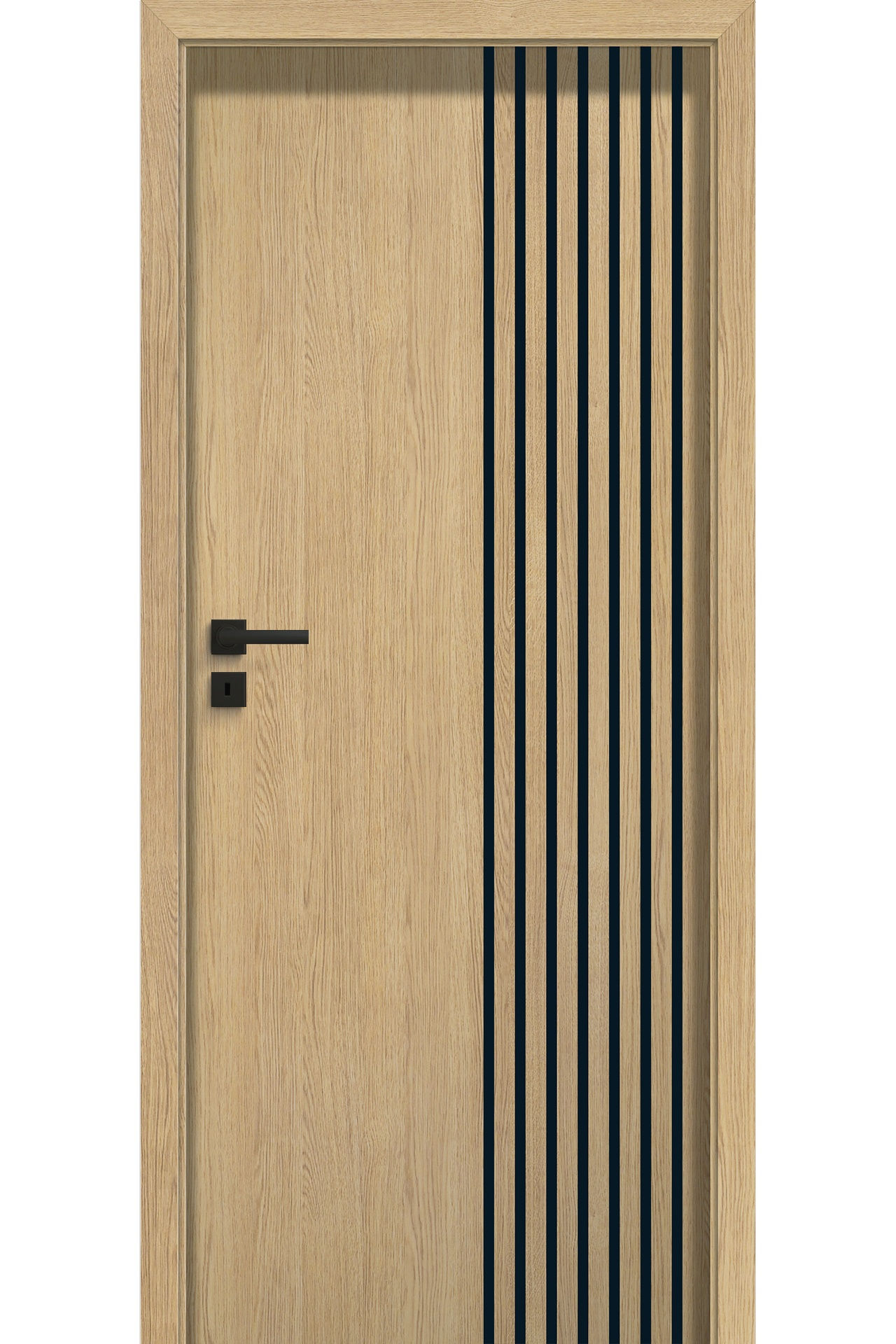 Pol-Skone Dzwi Wewnętrzne Pełne Teo Vf1 Fornirowane Dąb Europejski