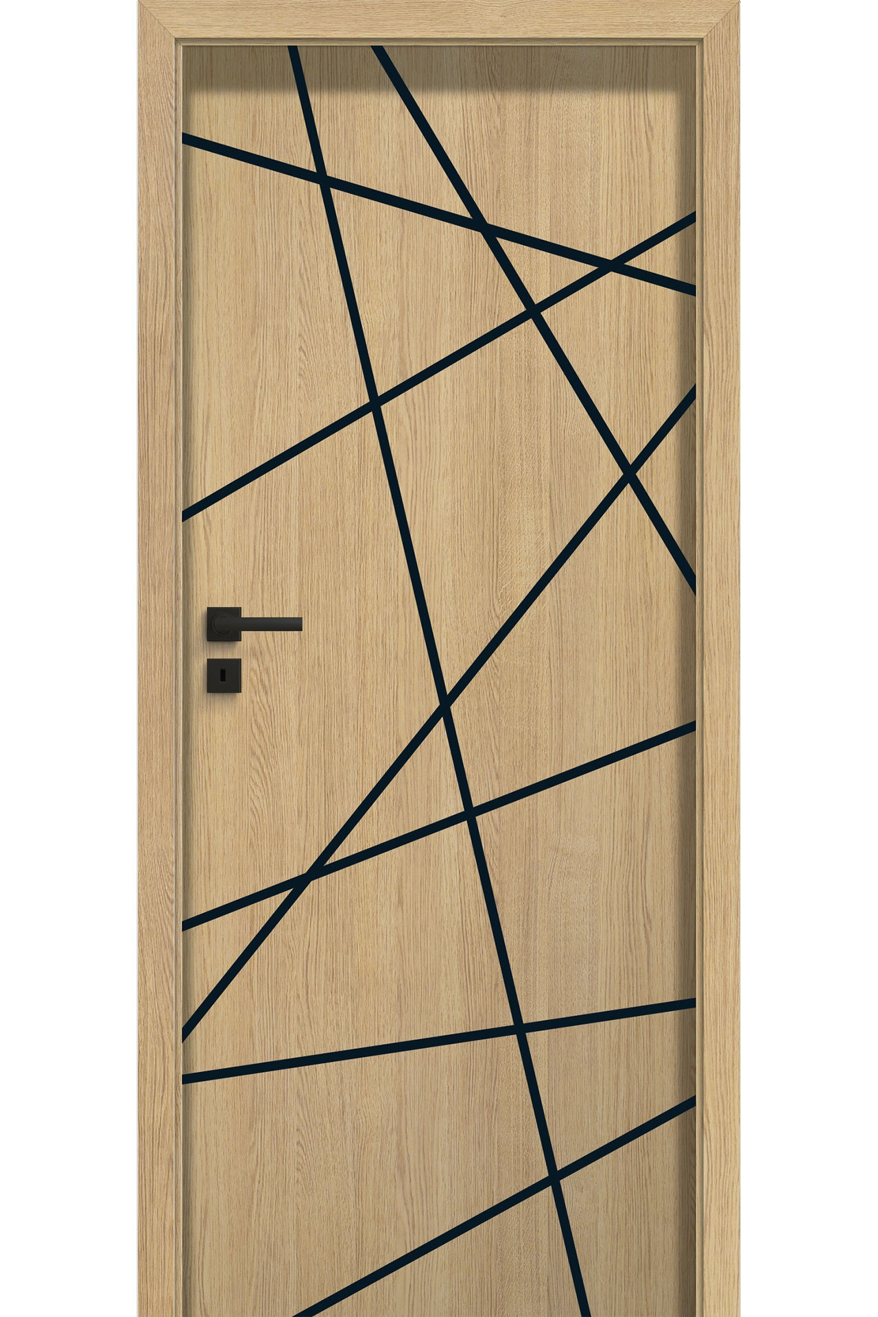 Pol-Skone Dzwi Wewnętrzne Pełne Teo Vf4 Fornirowane Dąb Europejski