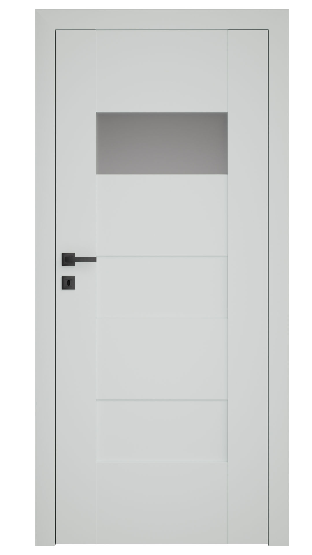 Dre Drzwi Wewnętrzne Z Szybą Solte 2 Okleina Jasna Szara Mat