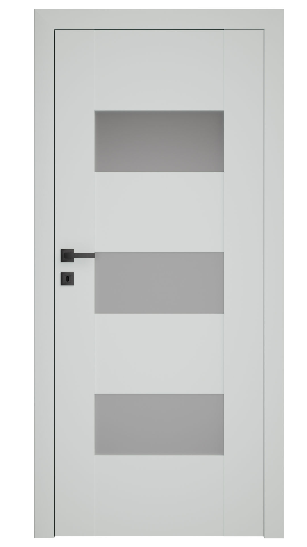 Dre Drzwi Wewnętrzne Z Szybą Solte 3 Okleina Jasna Szara Mat