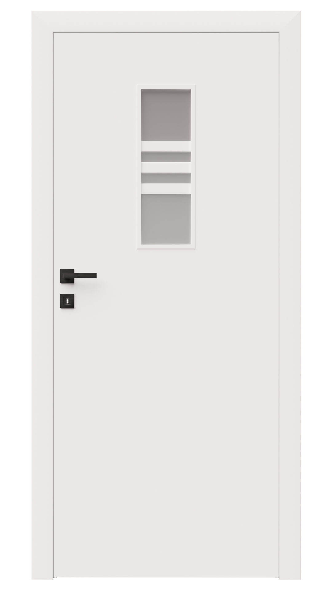 Dre Drzwi Wewnętrzne Z Szybą Arte 80 Okleina Biała Mat