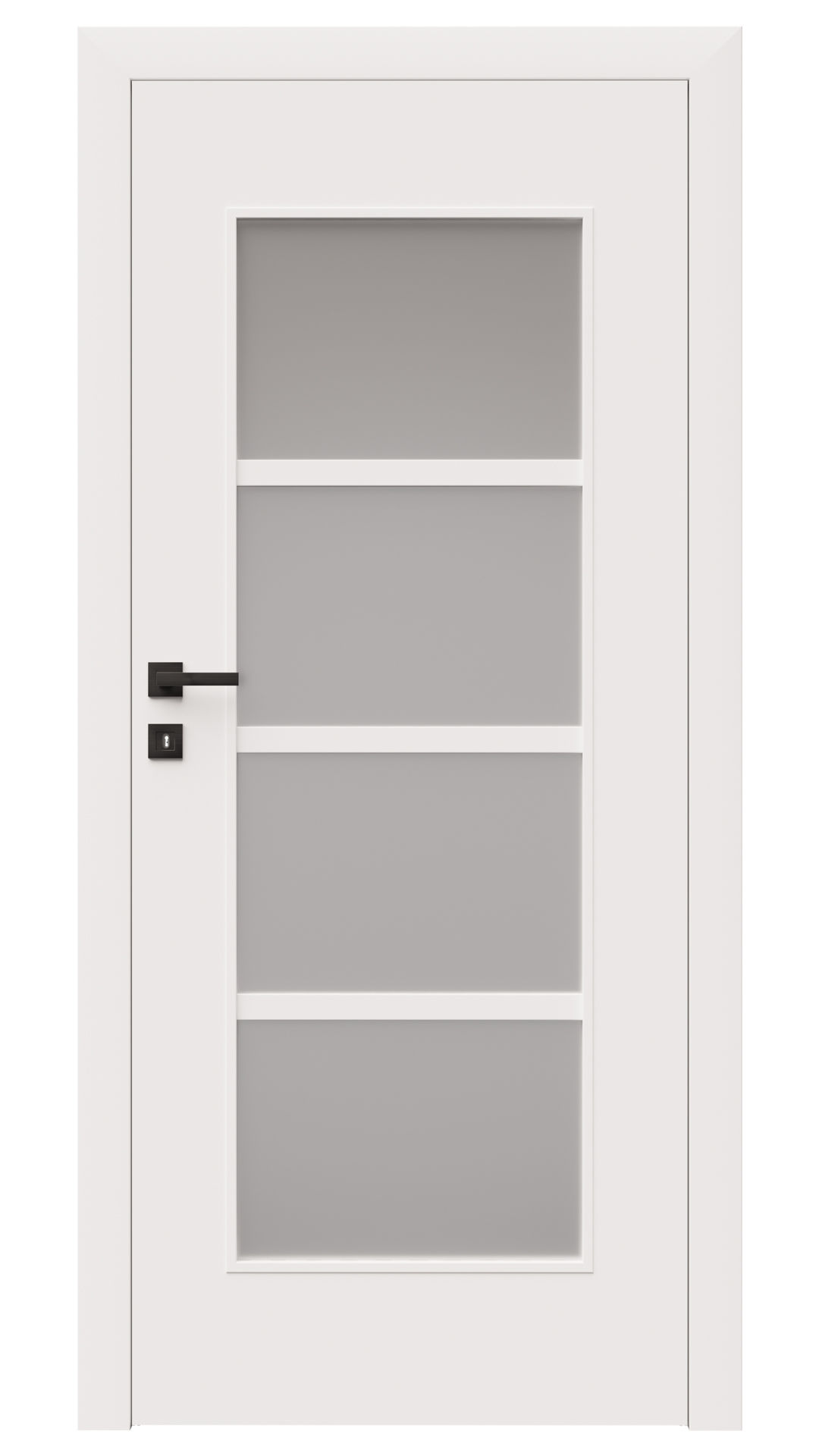 Dre Drzwi Wewnętrzne Z Szybą Arte 90 Okleina Biała Mat