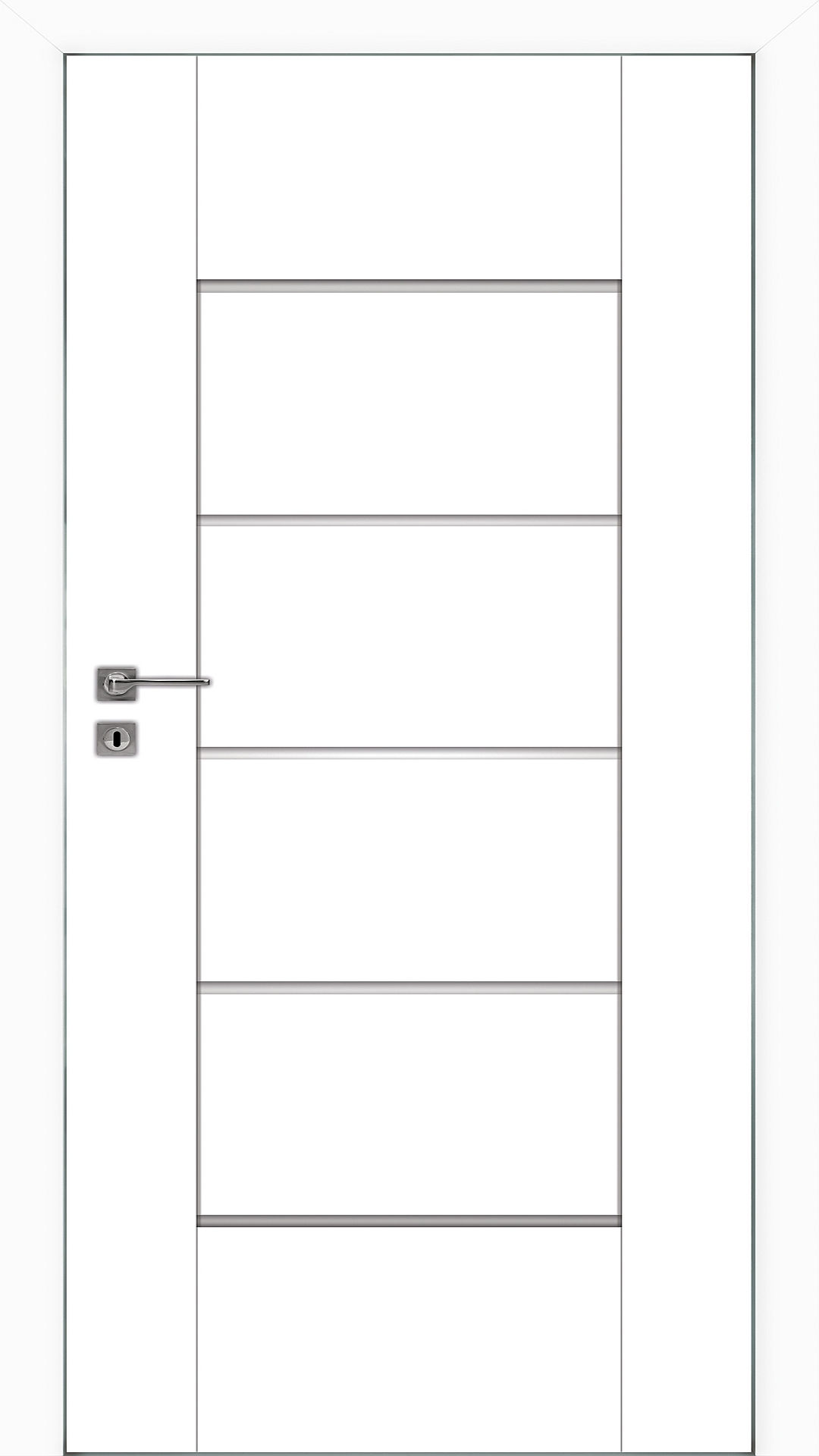 Dre Drzwi Wewnętrzne Poziome Szyby Auri 0 Okleina Biała Mat