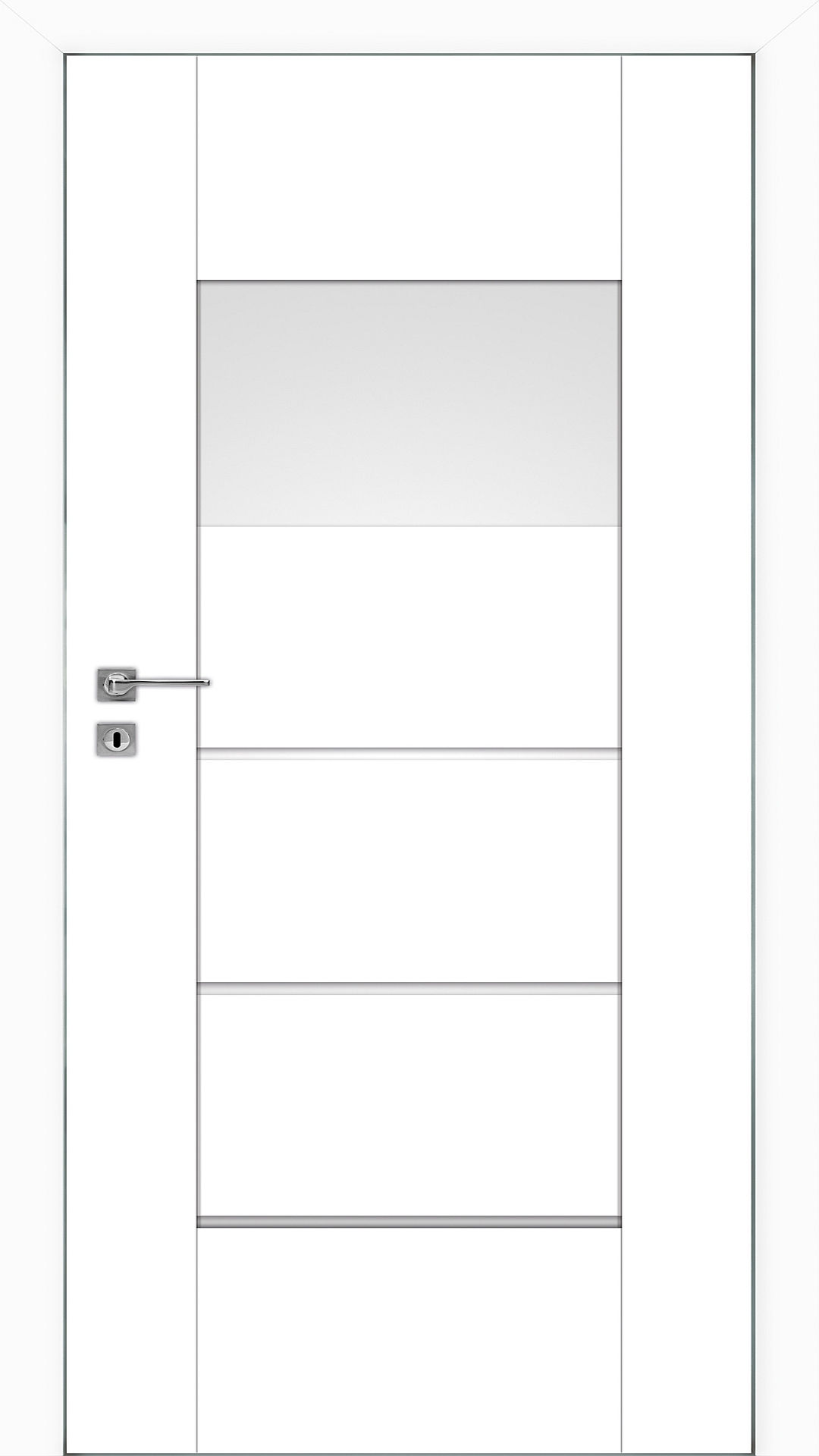 Dre Drzwi Wewnętrzne Poziome Szyby Auri 1 Okleina Biała Mat