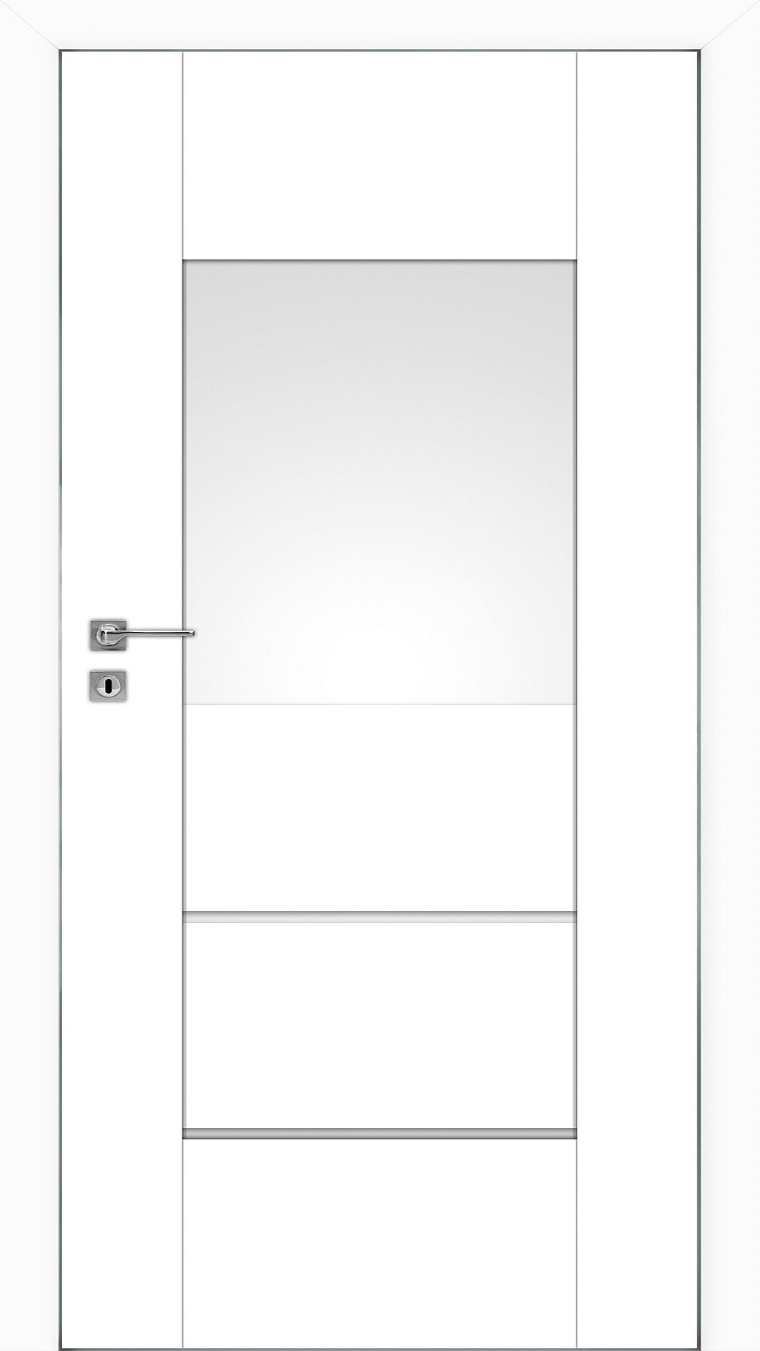 Dre Drzwi Wewnętrzne Poziome Szyby Auri 2 Okleina Biała Mat
