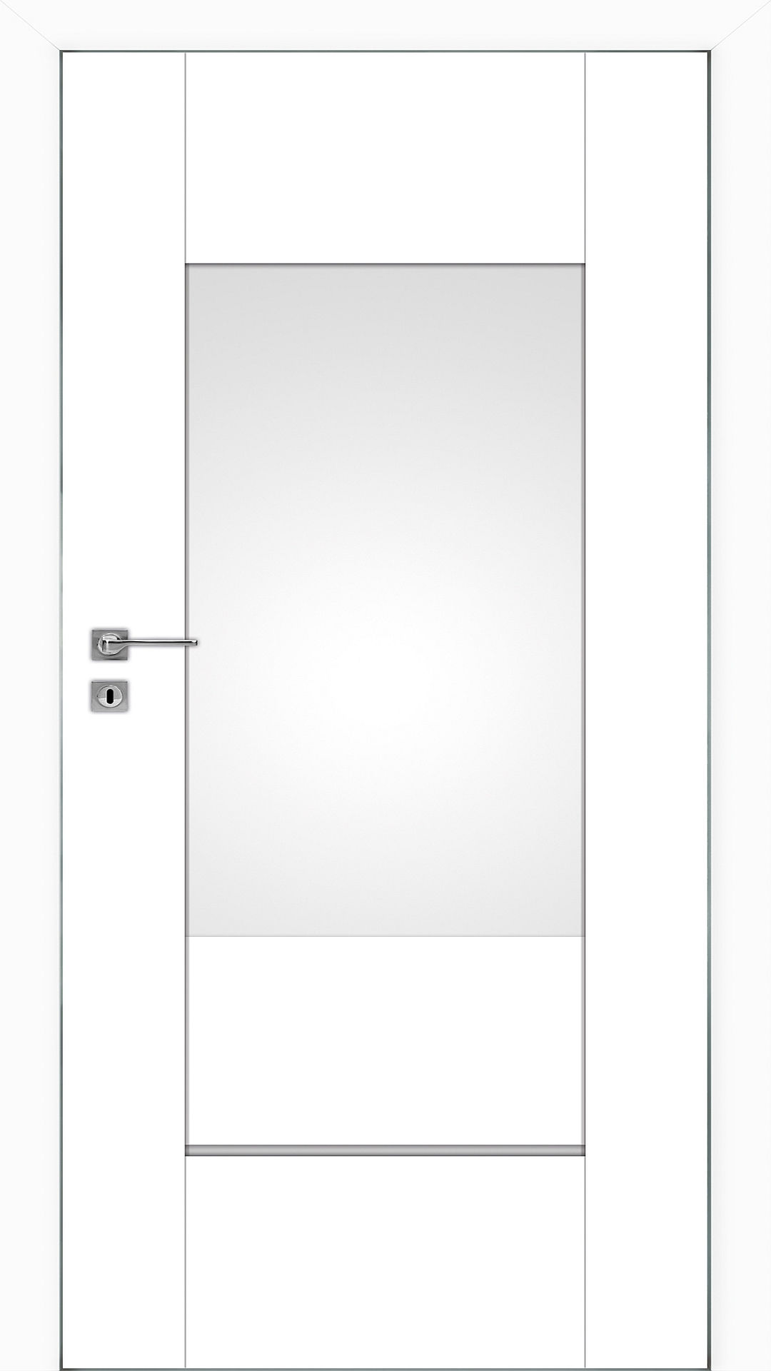 Dre Drzwi Wewnętrzne Poziome Szyby Auri 3 Okleina Biała Mat