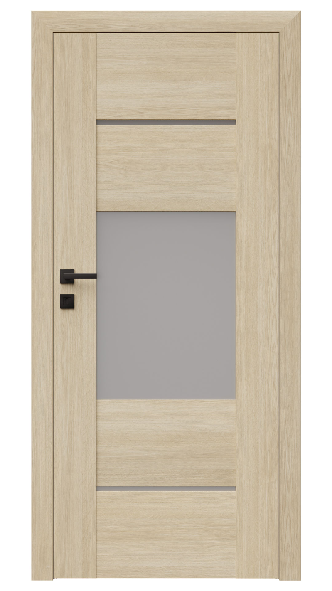 Dre Drzwi Wewnętrzne Poziome Szyby Auri 5 Okleina Dąb Piaskowy