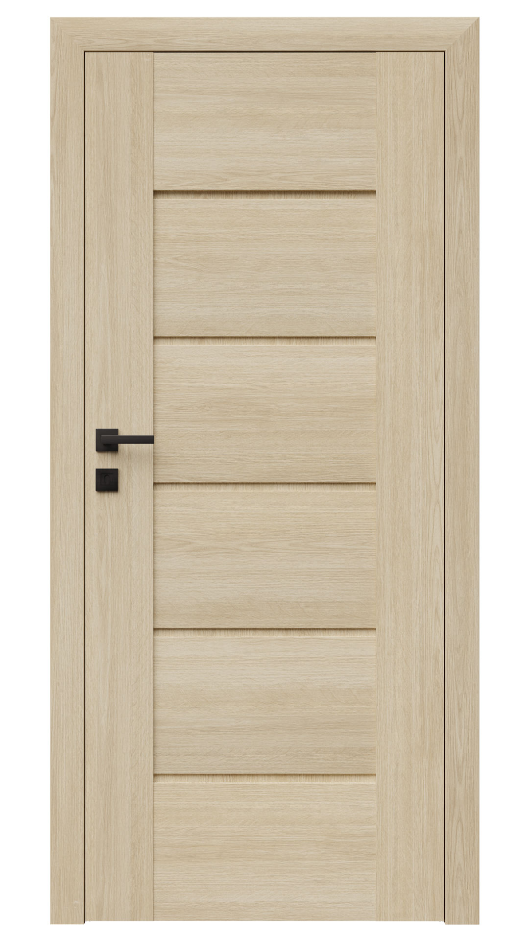 Dre Drzwi Wewnętrzne Poziome Szyby Auri 7 Okleina Dąb Piaskowy