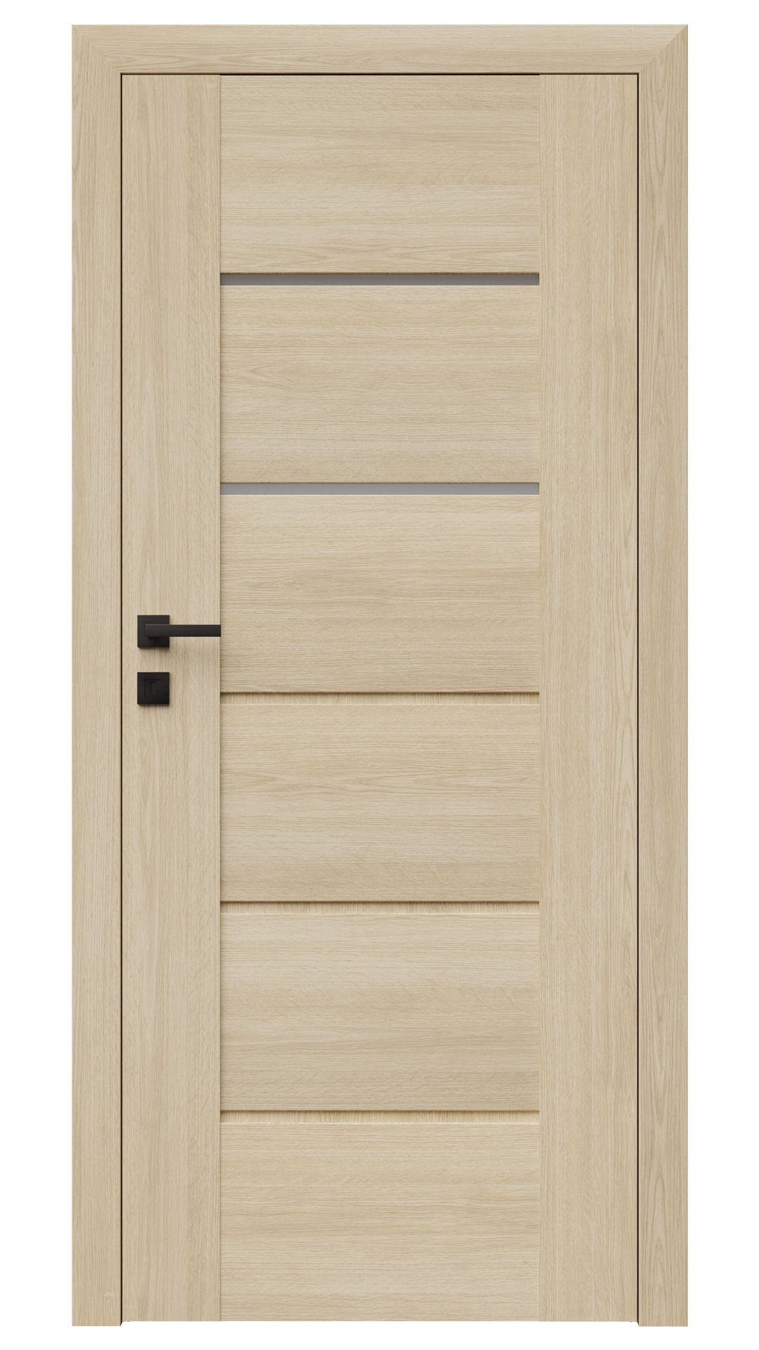 Dre Drzwi Wewnętrzne Poziome Szyby Auri 8 Okleina Dąb Piaskowy