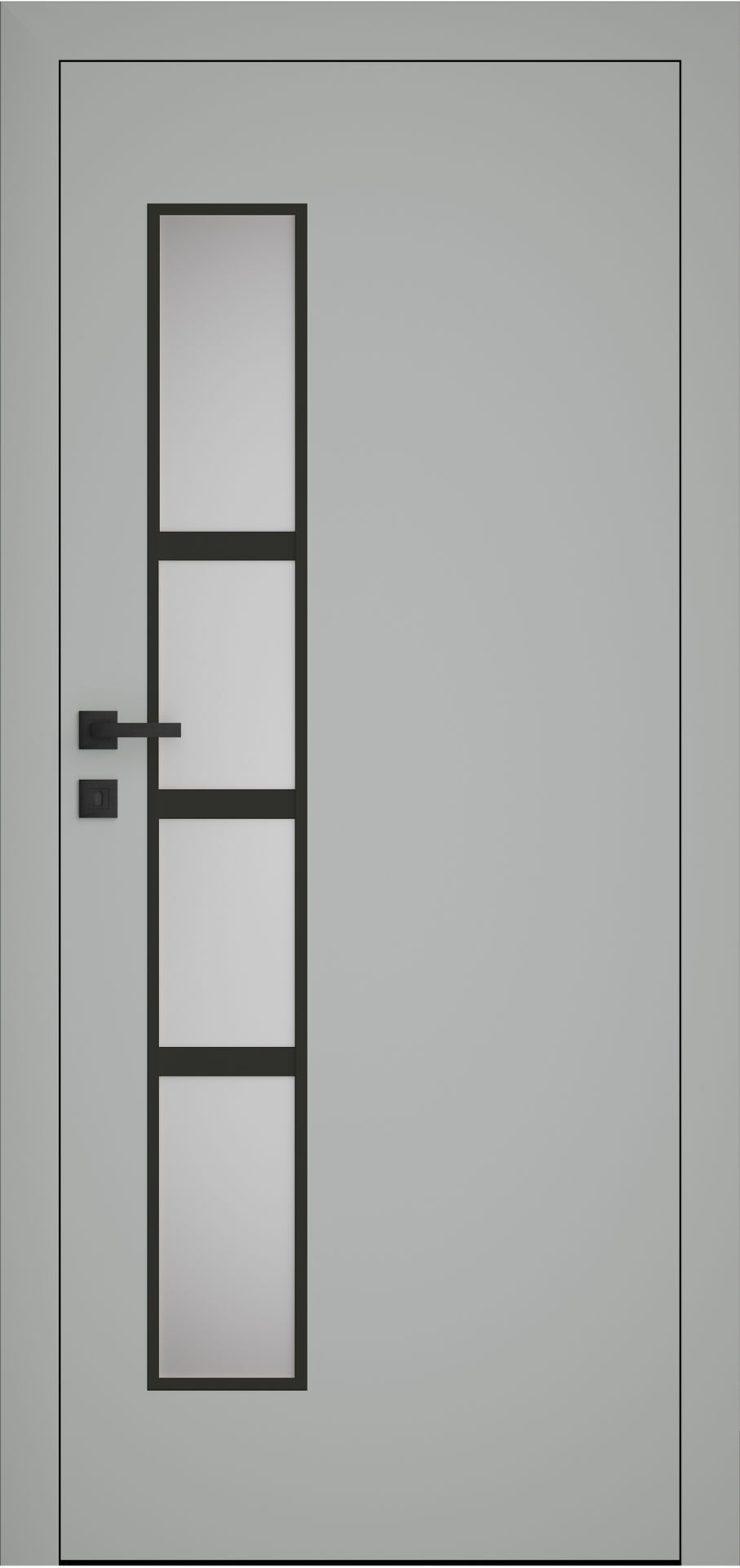 Dre Drzwi Wewnętrzne Z Szybą Deco 30 Okleina Jasna Szara Mat