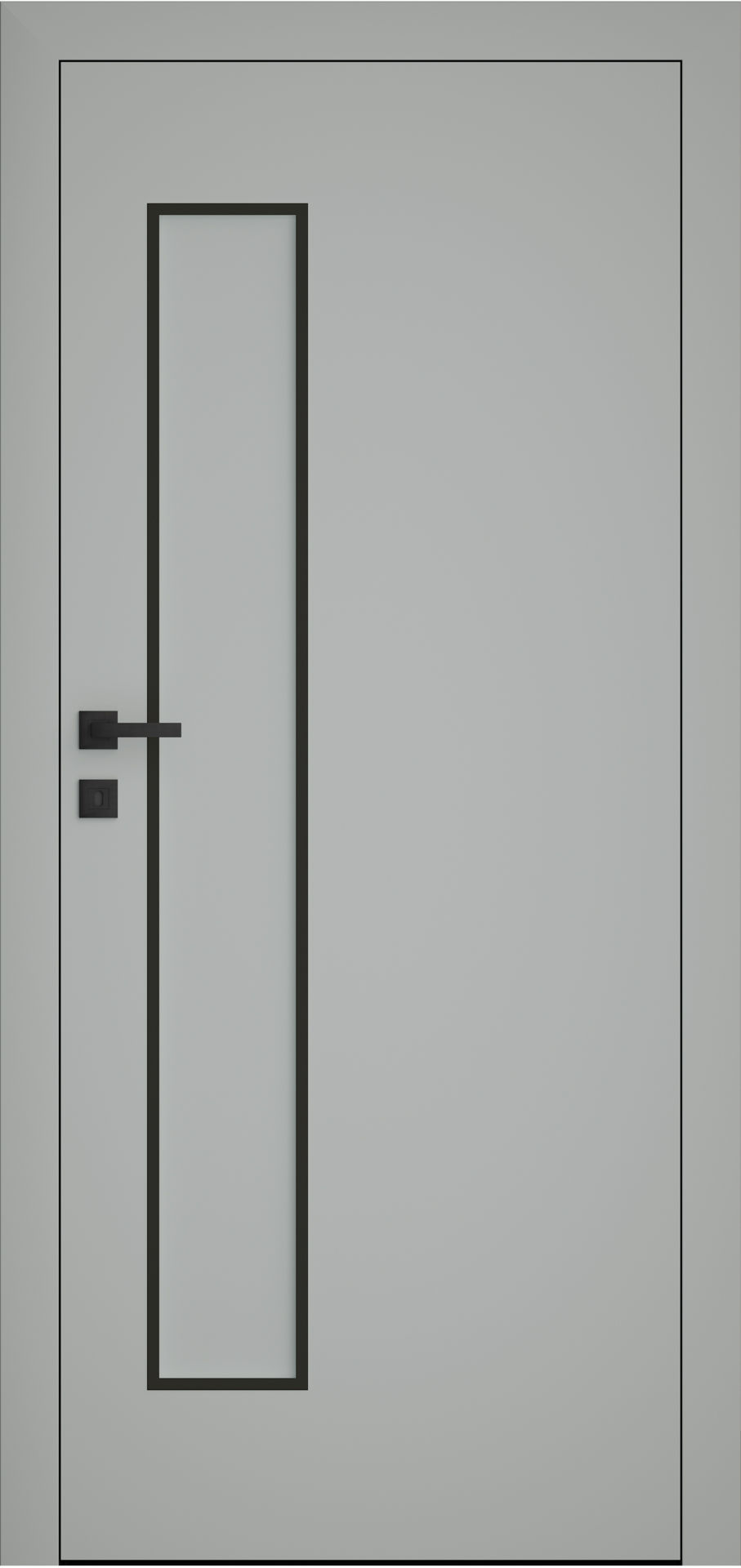 Dre Drzwi Wewnętrzne Pełne Deco 40 Okleina Jasna Szara Mat