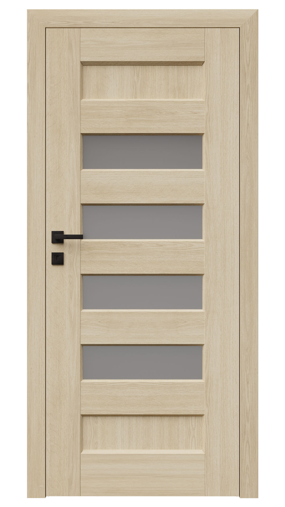 Dre Drzwi Wewnętrzne Z Szybą Elsa A7 Okleina Dąb Piaskowy