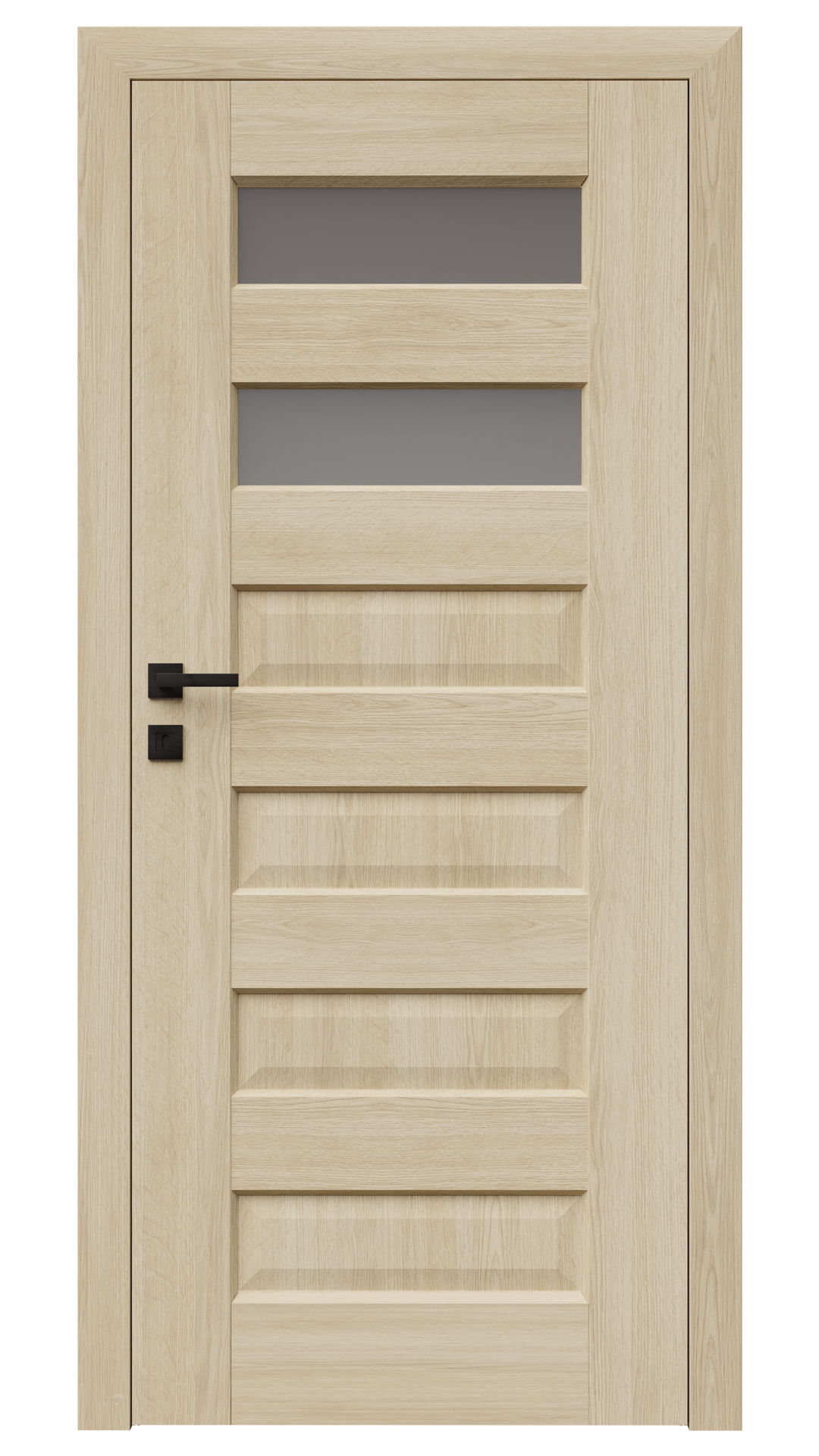Dre Drzwi Wewnętrzne Z Szybą Elsa B2 Okleina Dąb Piaskowy