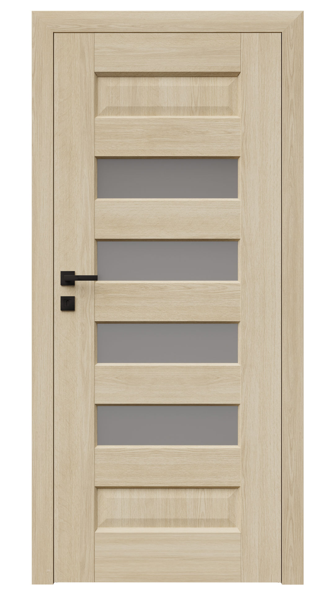 Dre Drzwi Wewnętrzne Z Szybą Elsa B7 Okleina Dąb Piaskowy