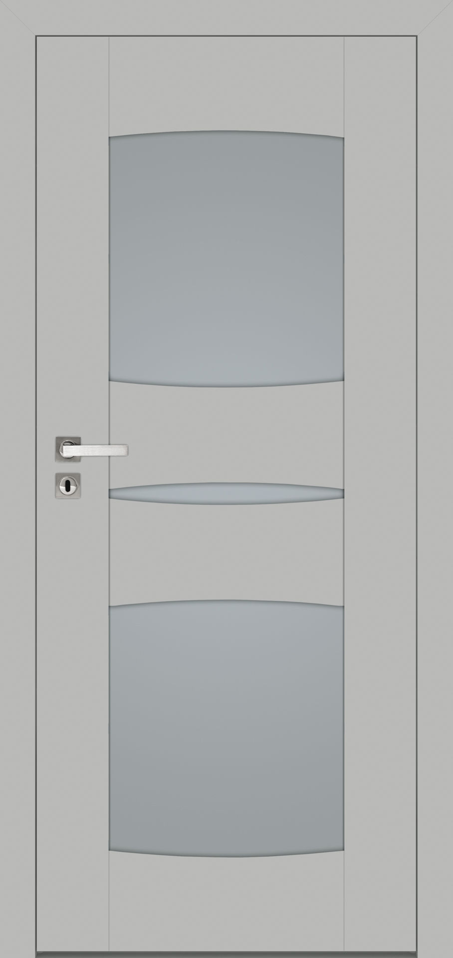 Dre Drzwi Wewnętrzne Z Szybą Ena 4 Okleina Jasna Szara Mat