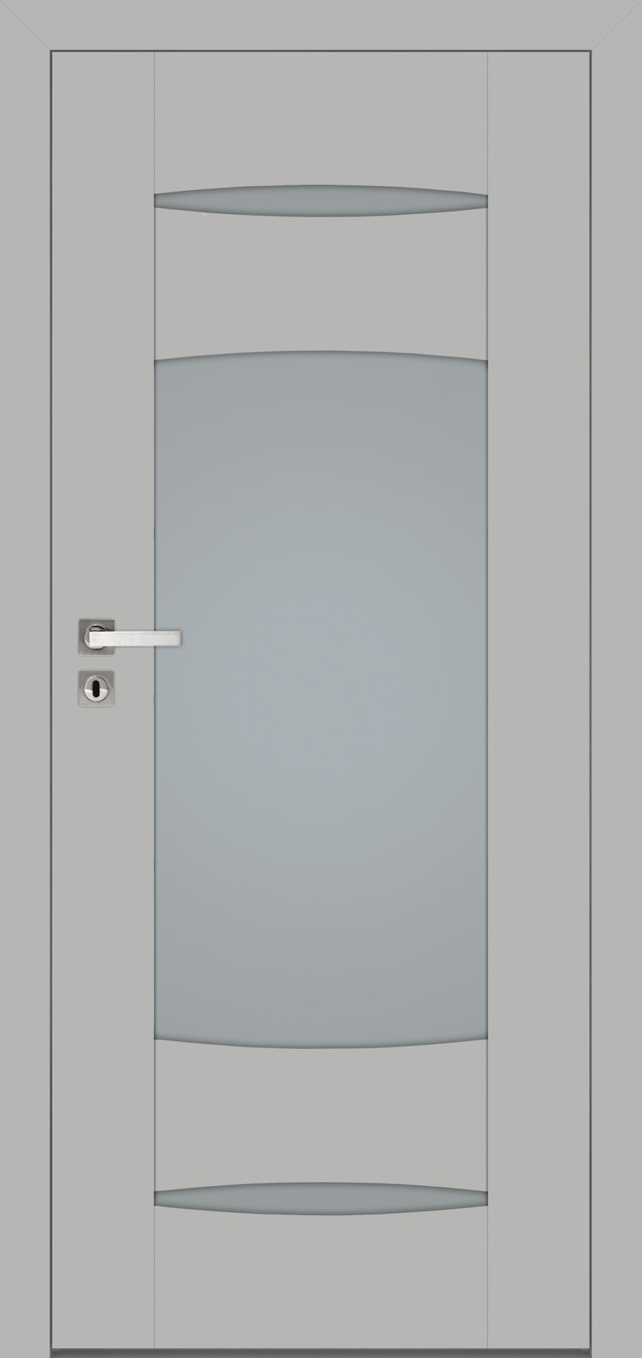 Dre Drzwi Wewnętrzne Z Szybą Ena 5 Okleina Jasna Szara Mat