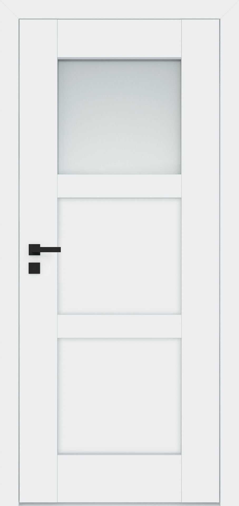 Dre Drzwi Wewnętrzne Z Szybą Estra 2 Okleina Biała Mat