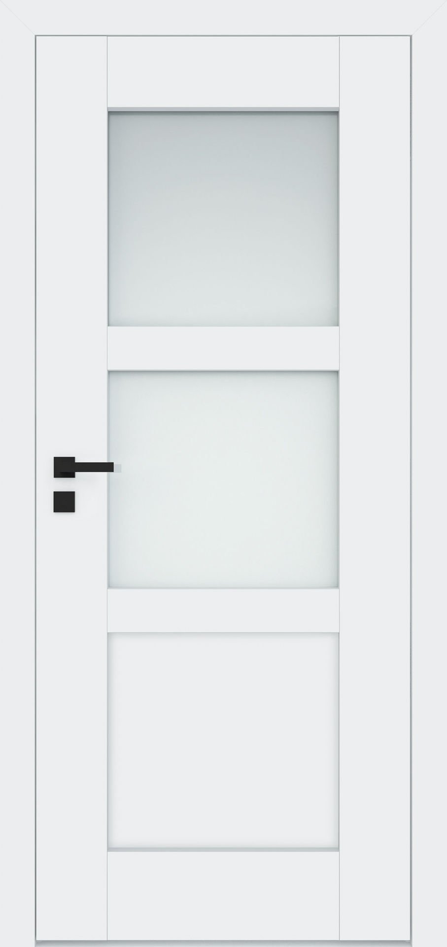 Dre Drzwi Wewnętrzne Z Szybą Estra 3 Okleina Biała Mat