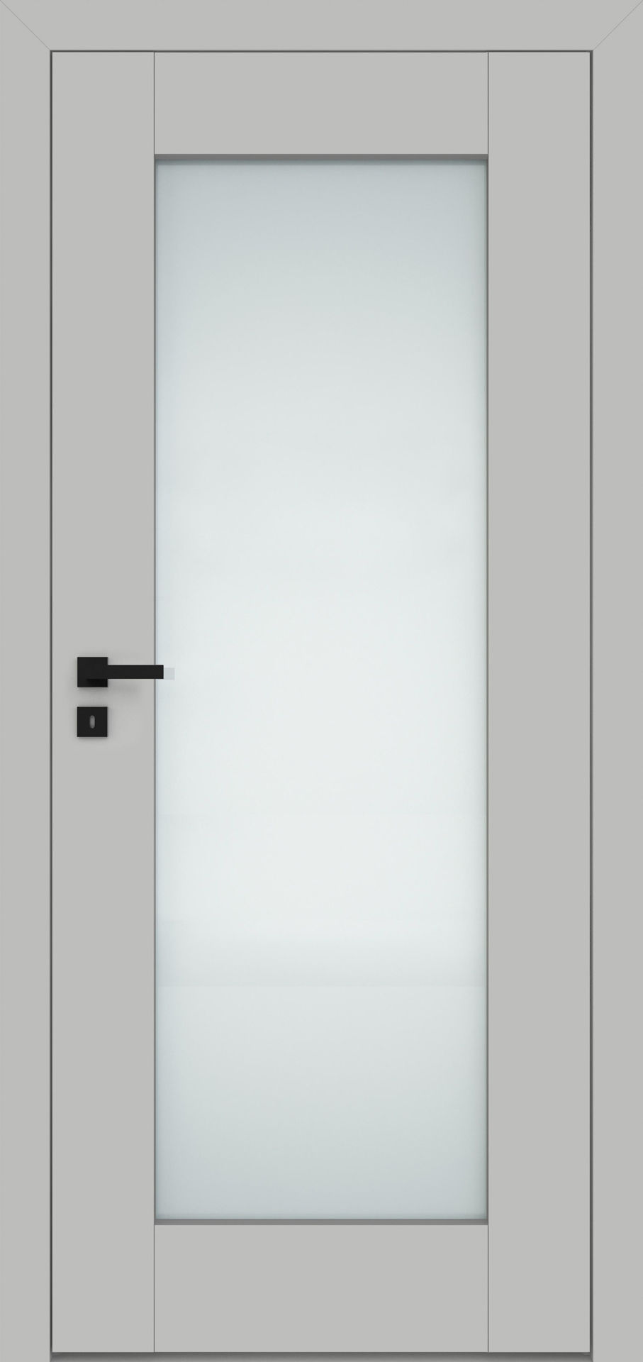 Dre Drzwi Wewnętrzne Z Szybą Estra 6 Okleina Jasna Szara Mat