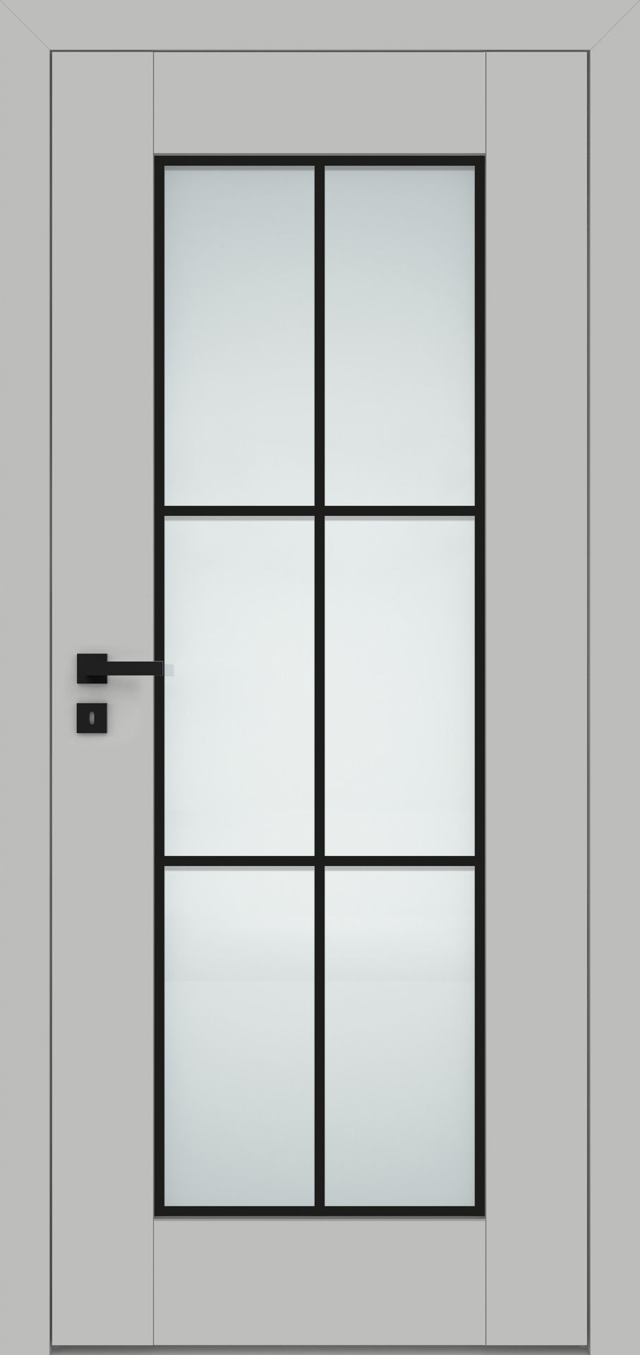 Dre Drzwi Wewnętrzne Z Szybą Estra 7 Okleina Jasna Szara Mat