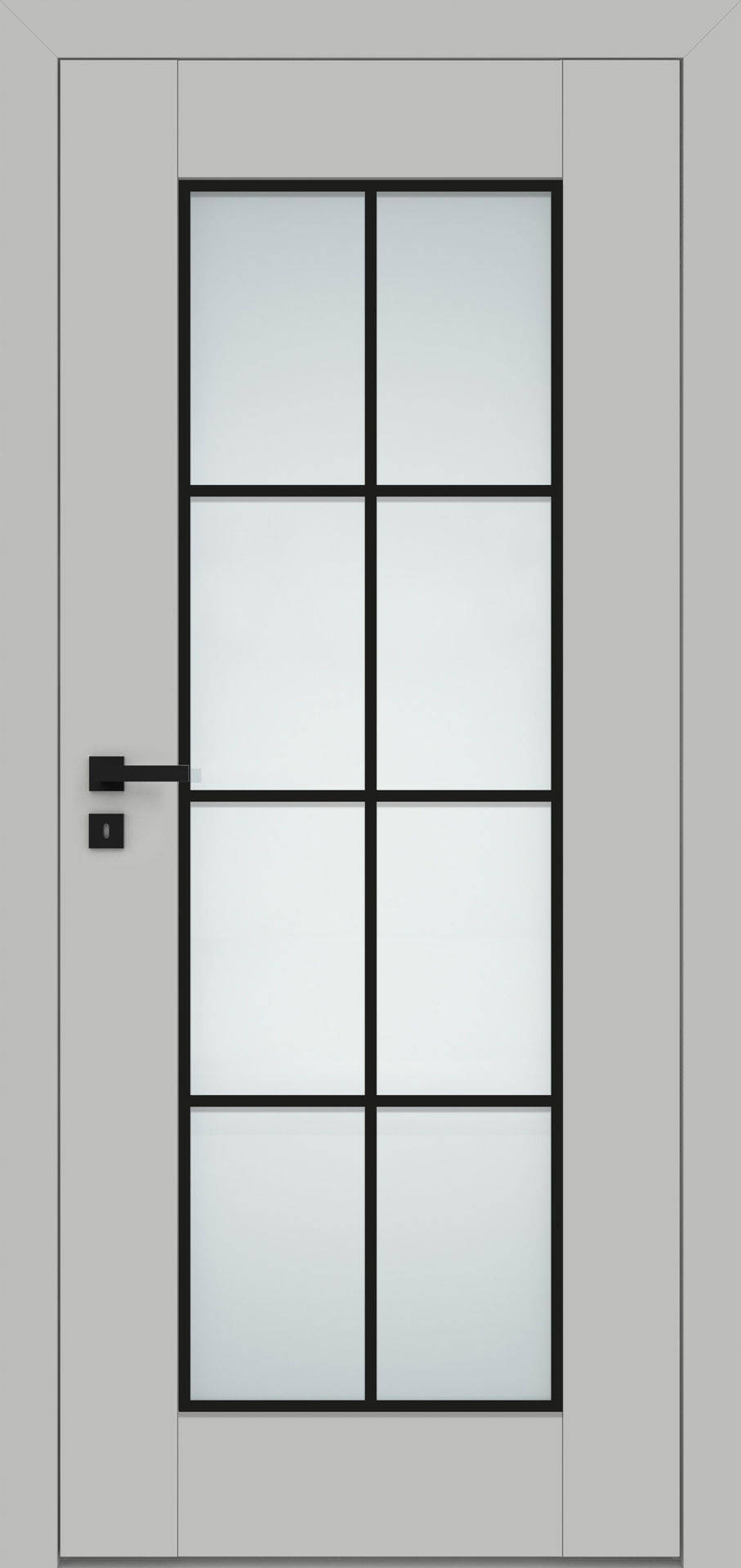 Dre Drzwi Wewnętrzne Z Szybą Estra 8 Okleina Jasna Szara Mat