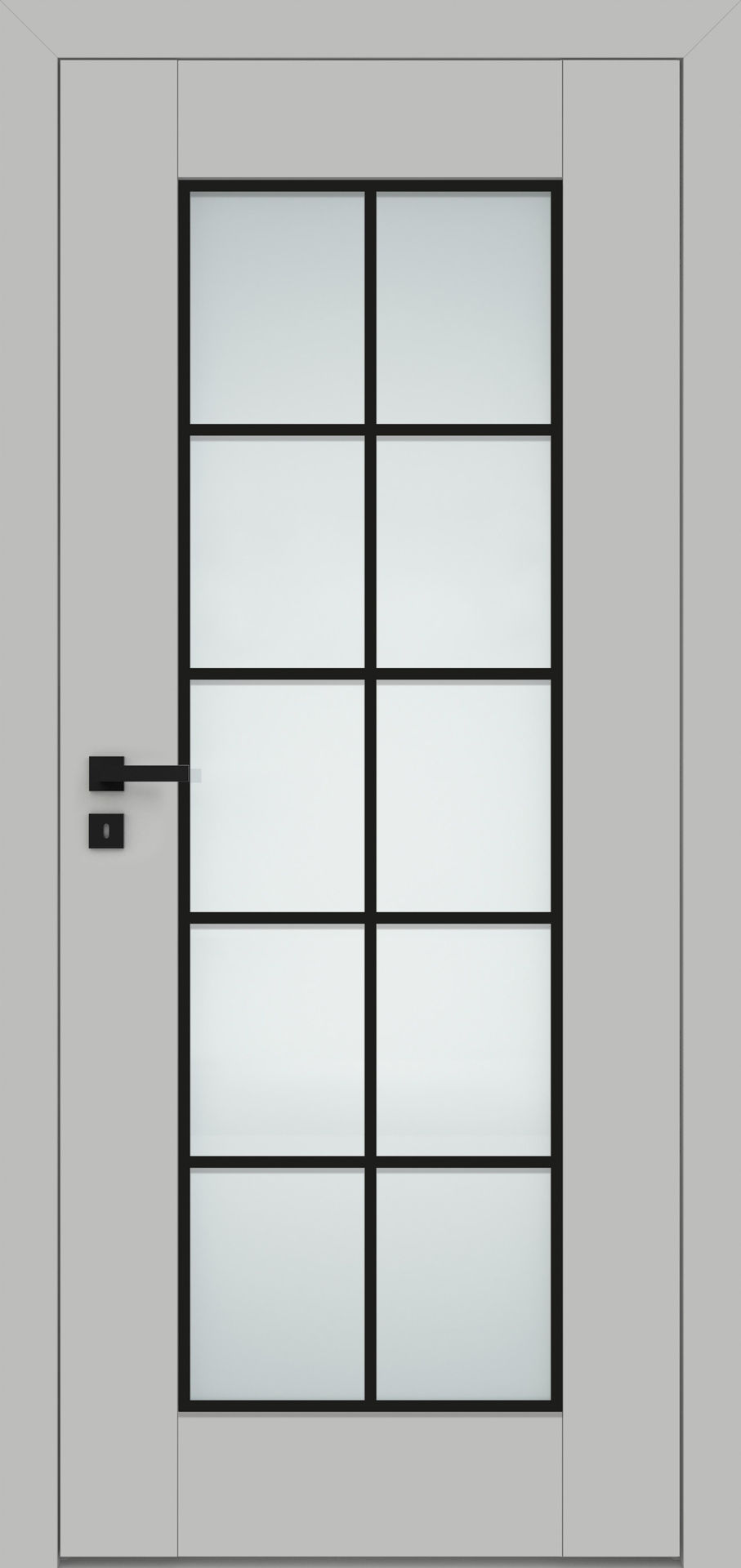 Dre Drzwi Wewnętrzne Z Szybą Estra 9 Okleina Jasna Szara Mat