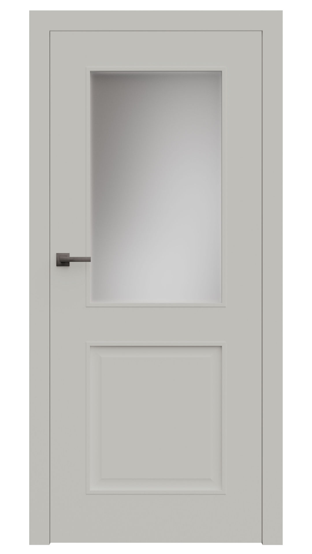 Dre Drzwi Wewnętrzne Z Szybą Fano 30 Okleina Jasna Szara Mat