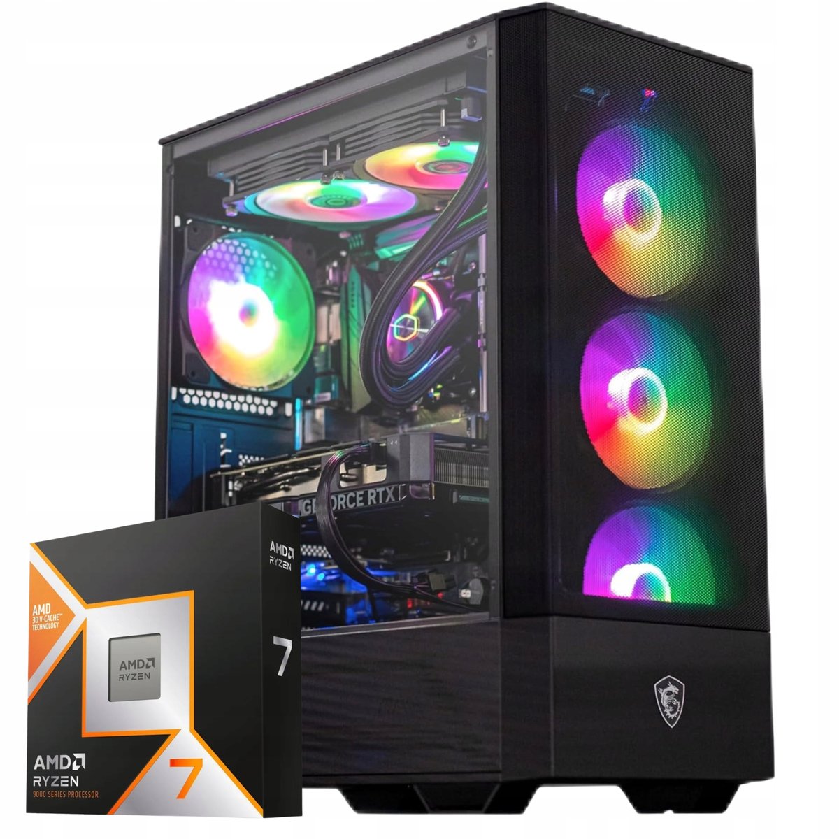 Komputer Gamingowy Ryzen 7 9700X RTX 5080 32GB DDR5 2TB