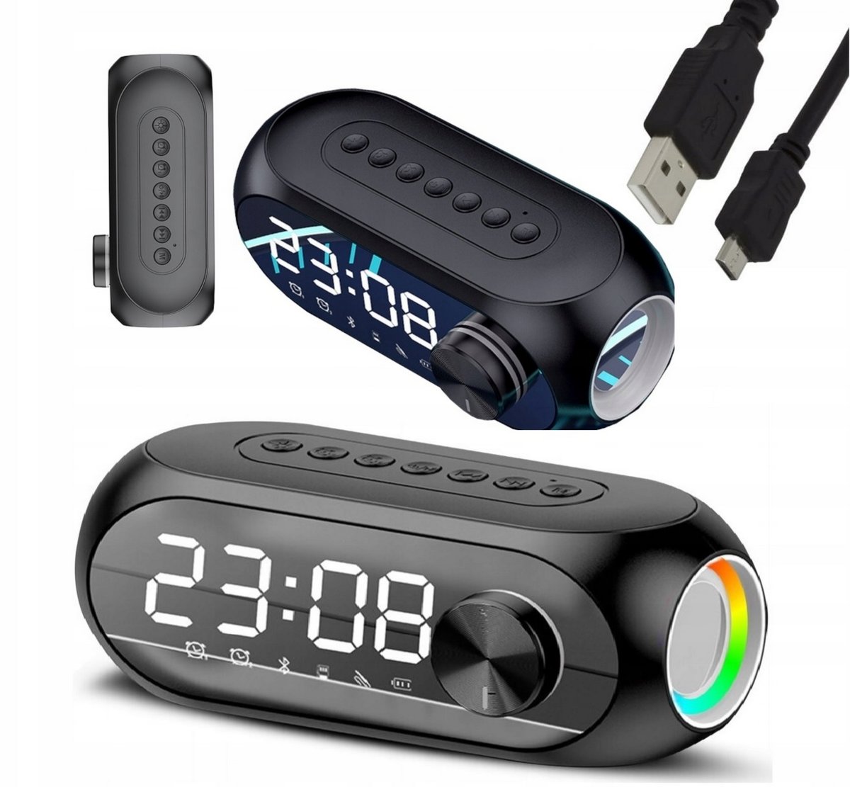 Głośnik Bluetooth KOPIER Przenośny Zegar Radio