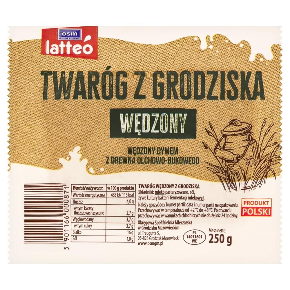 Latteo Twaróg z Grodziska wędzony 250 g