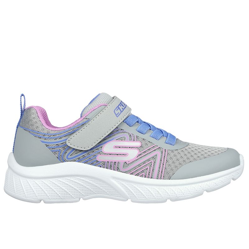 Buty dziecięce Skechers Microspec Plus Swirl Sweet 303535LGYMT - szare