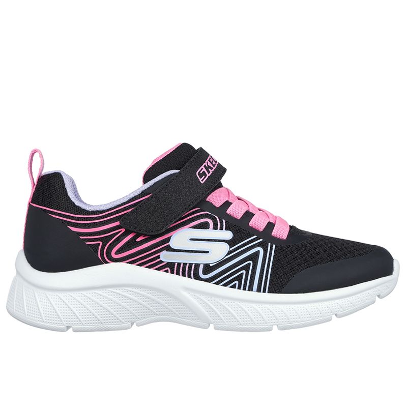 Buty dziecięce Skechers Microspec Plus Swirl Sweet 303535LBKMT - czarne