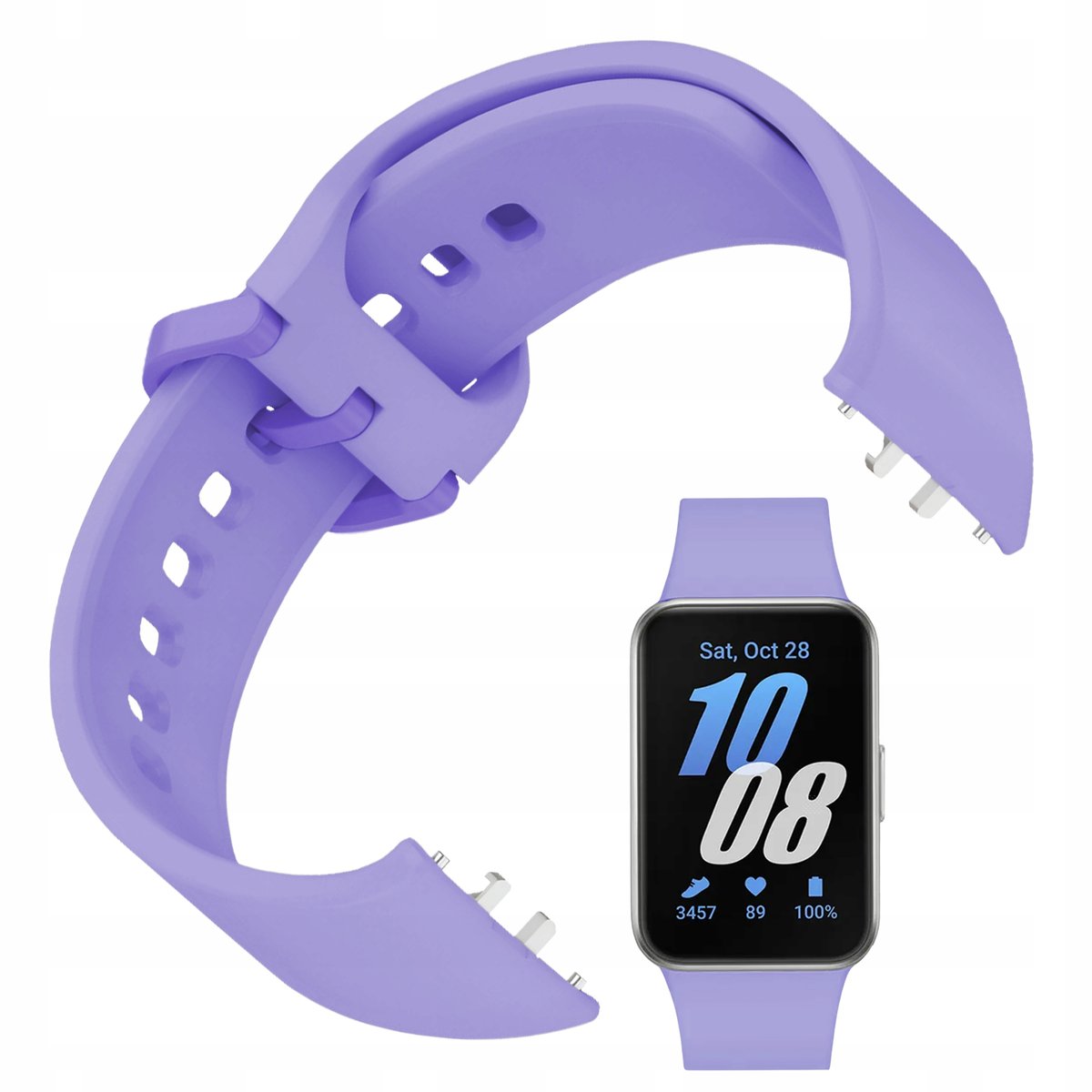 Pasek do Samsung Galaxy Fit 3 opaska do zegarka smartwatcha mocna sportowa (Fioletowy)