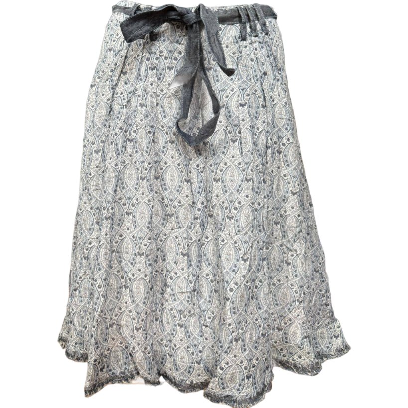 oui set Spódnica Midi Wygodna Elegancka Vintage Biała Rozmiar 36