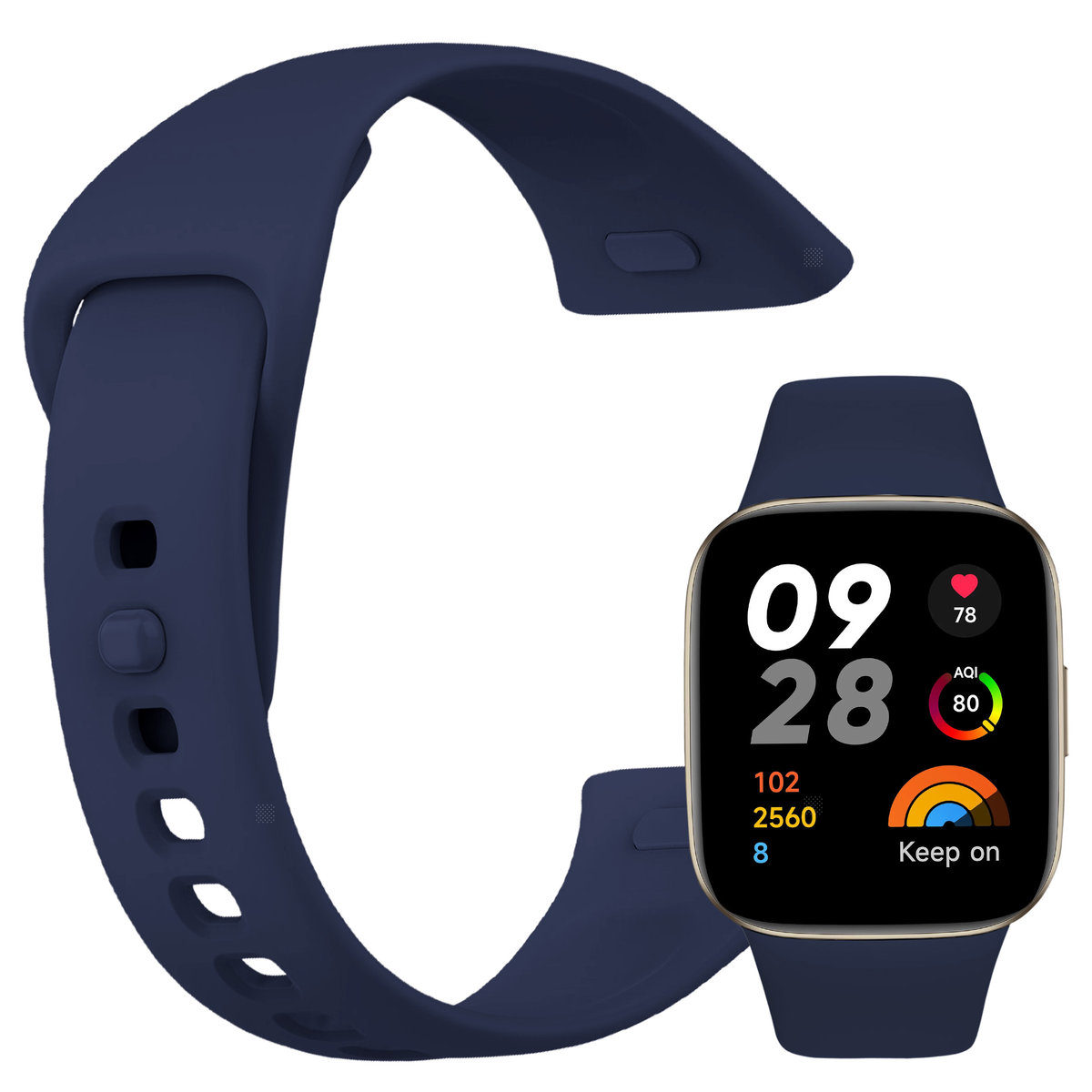 Pasek do Xiaomi Redmi Watch 3 opaska do zegarka smartwatch mocna (Granatowy)