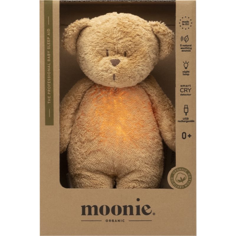 Moonie Bear 2.0 Organic Cappuccino przytulanka do spania z melodią 1 szt.