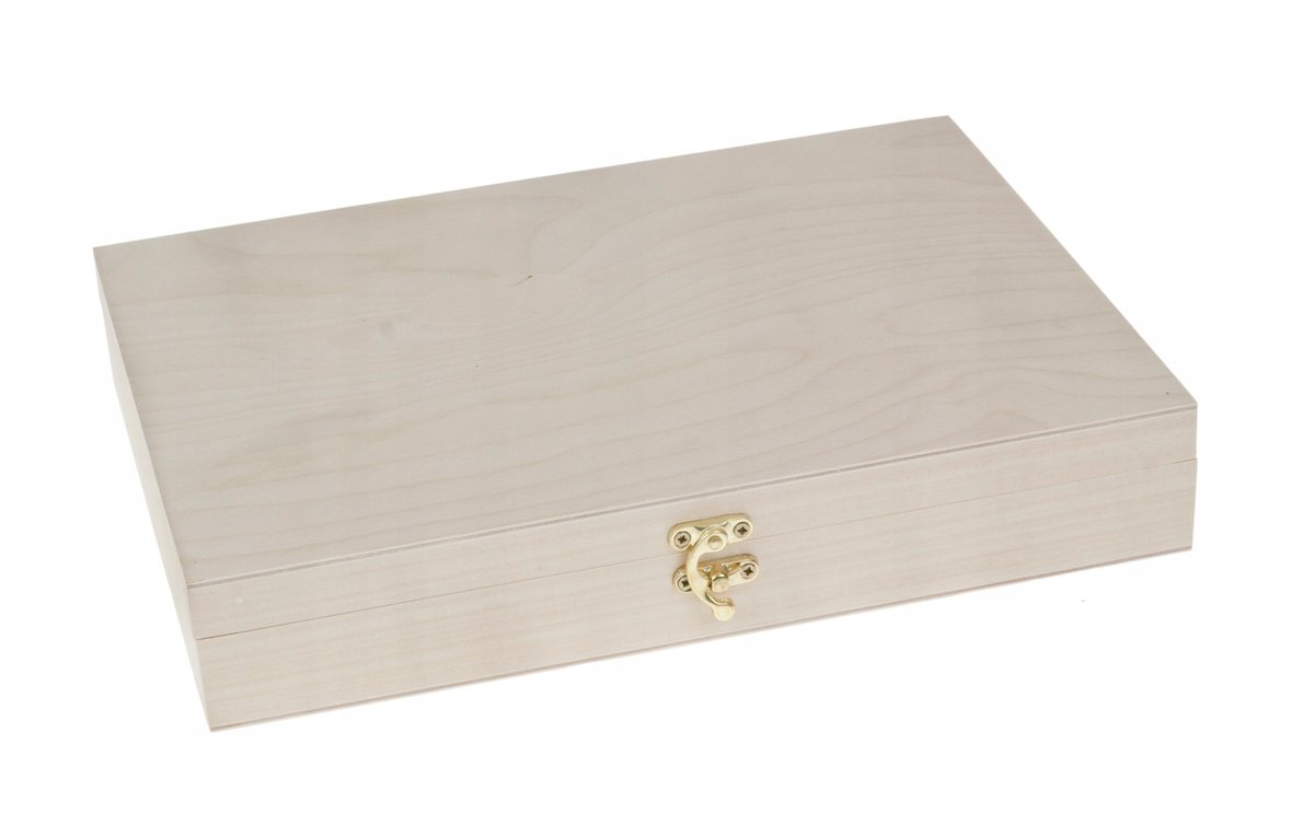 PUDEŁKO DREWNIANE 32X24X6 DECOUPAGE A4 szkatułka