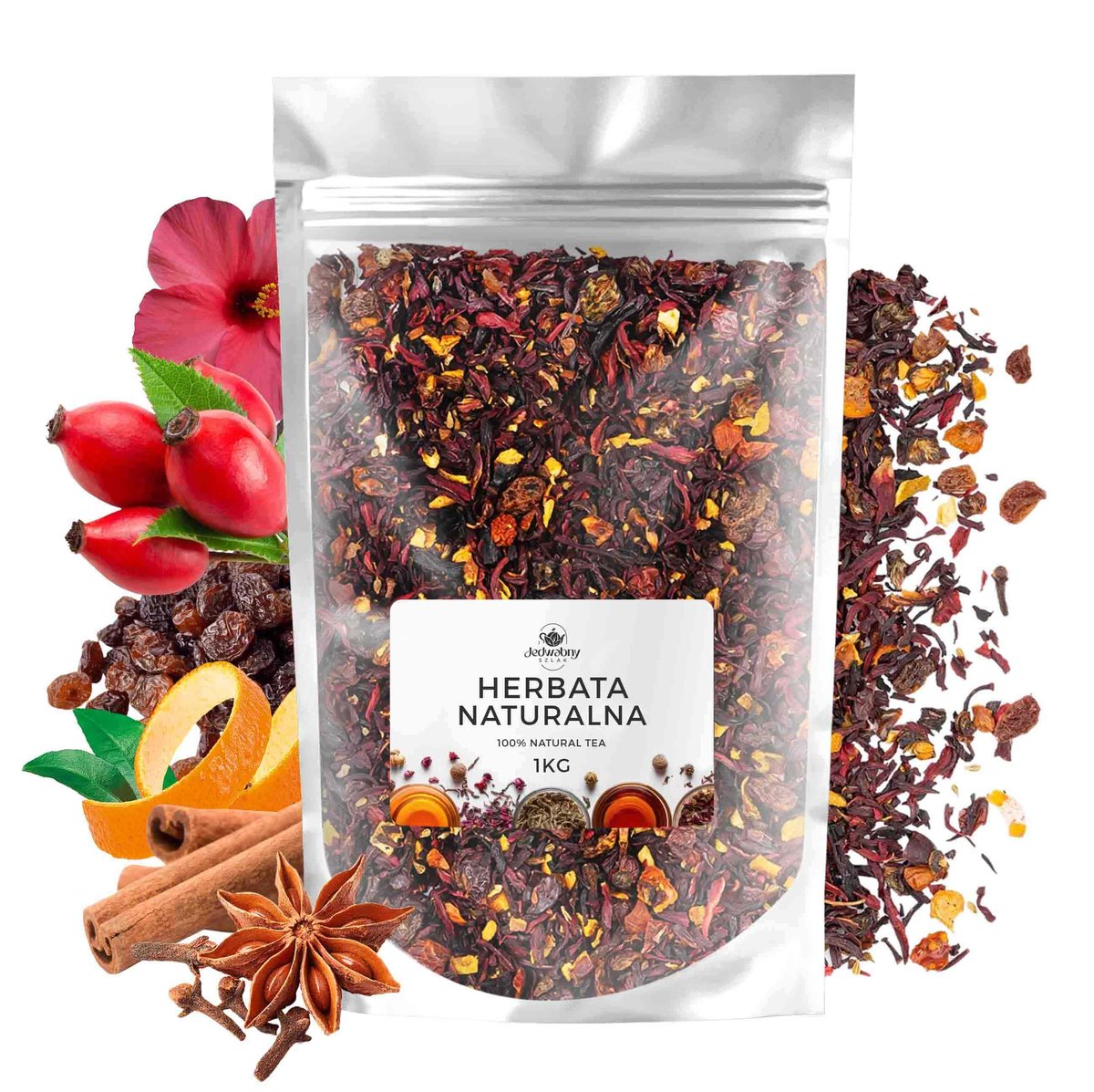 Herbata owocowa KORZENNA cynamon hibiskus goździki pomarańcza 1kg