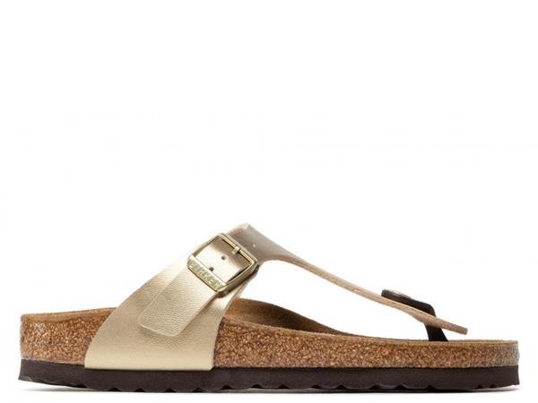 Klapki damskie Birkenstock 1016109 GIZEH BF NARROW Złote