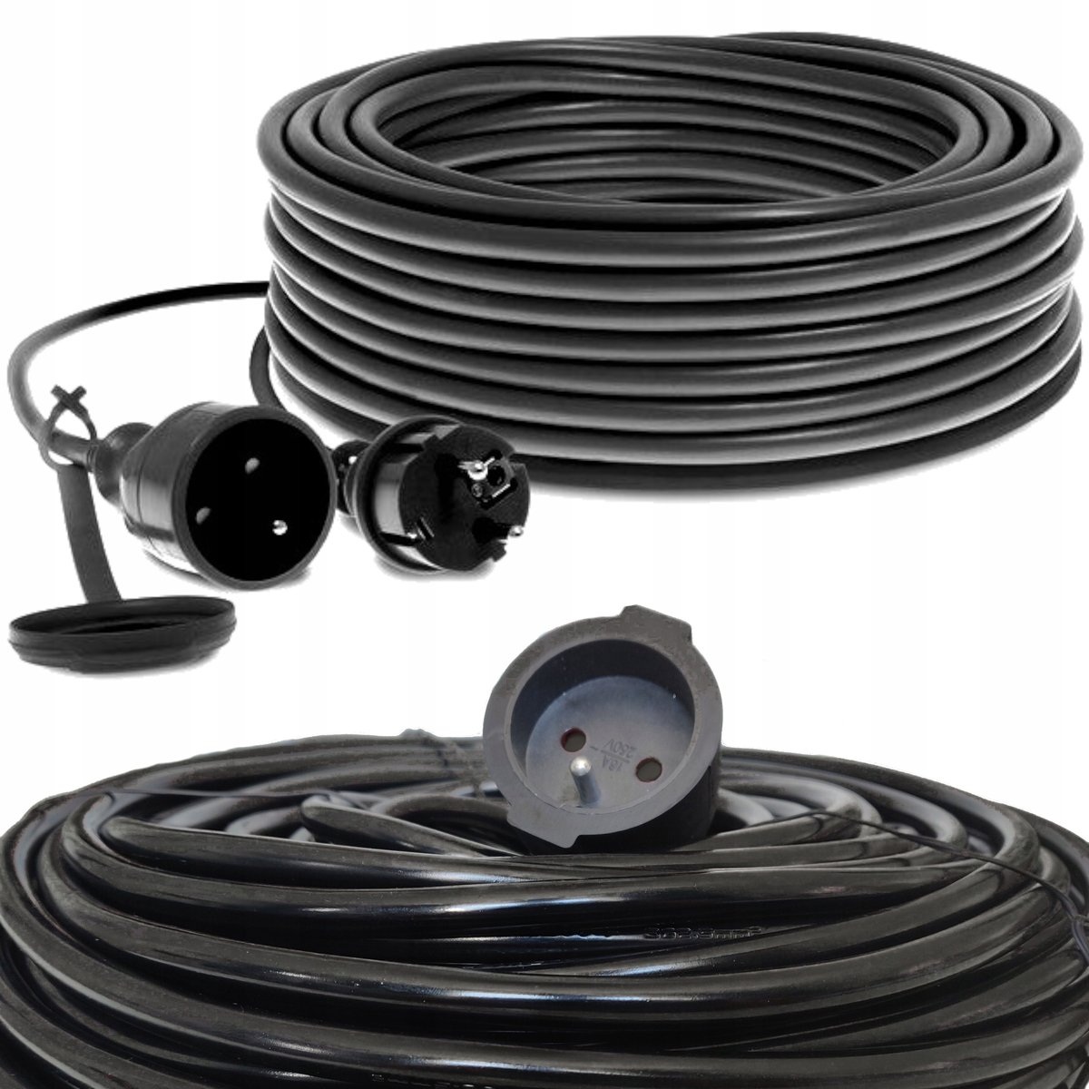 PRZEDŁUŻACZ BUDOWLANY OGRODOWY 3 x 2,5mm 20m GRUBY