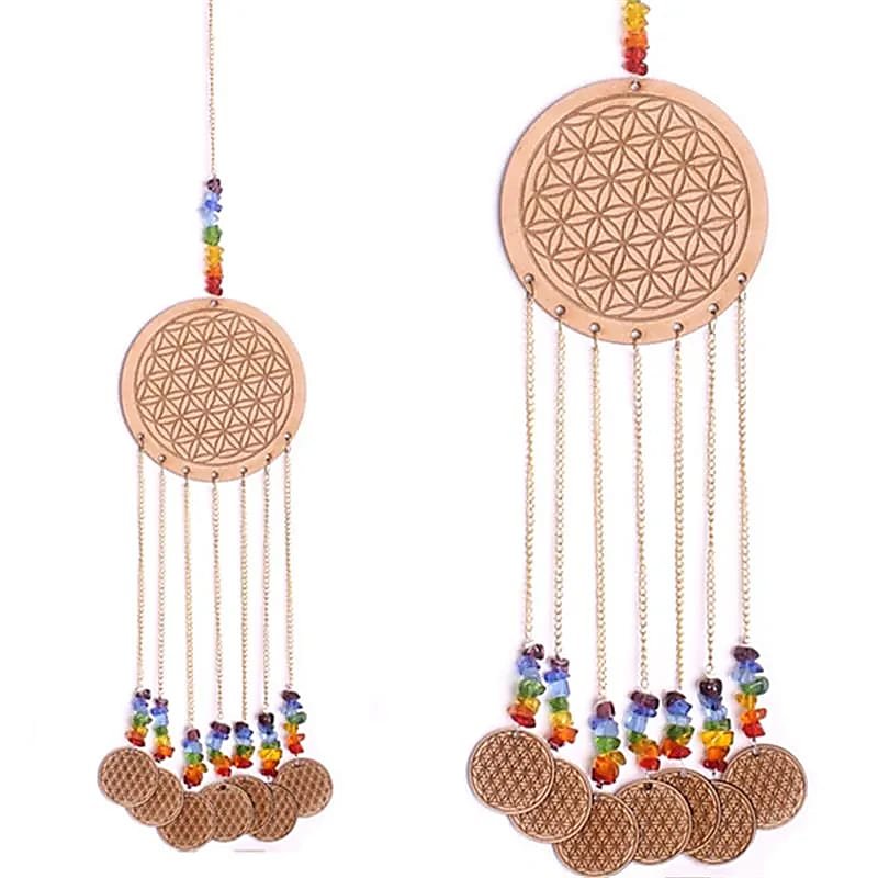 Wisiorek, zawieszka Dekoracja Feng Shui Kwiat Życia 40x8 cm