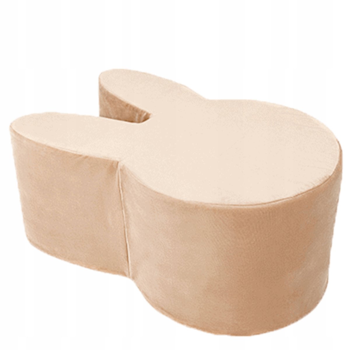 Pufa Królik do Siedzenia dla Dzieci do Zabawy Złoty Beż Welurowa Siedzisko