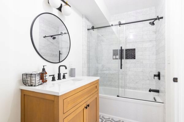 Lustro okrągłe czarne LOFT fi 60 cm w czarnej ramie WYPRODUKOWANE W POLSCE