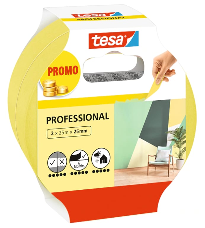 TESA 56212-00000-02 srebrna taśma Żółty