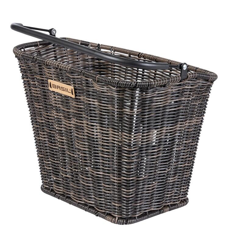 Basil Bremen Rattan Look KF Kosz rowerowy, nature brown 2021 Kosze na kierownicę 19038