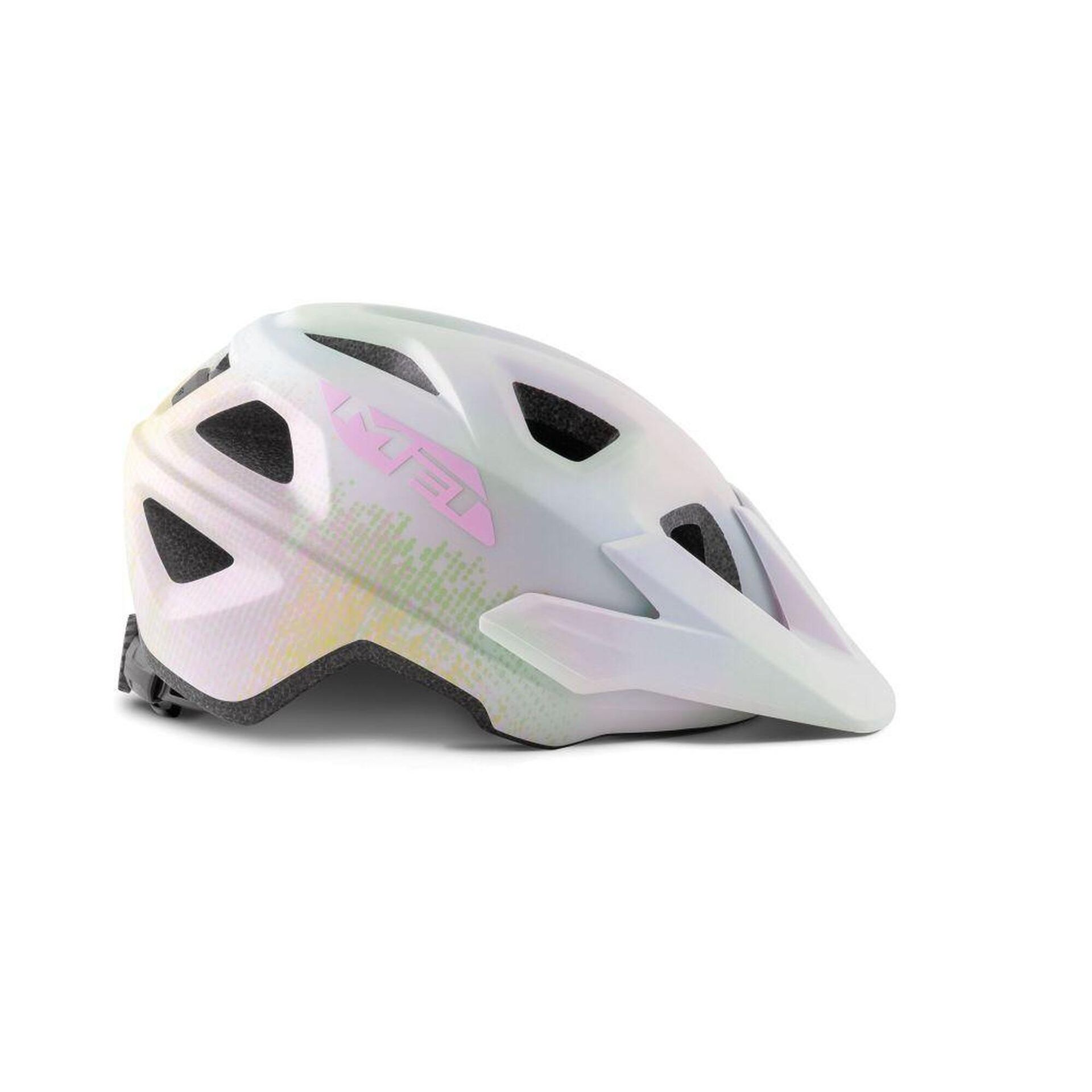 MET Eldar Kask rowerowy Dzieci, iridescent white texture 52-57cm 2020 Kaski dla dzieci 57002503