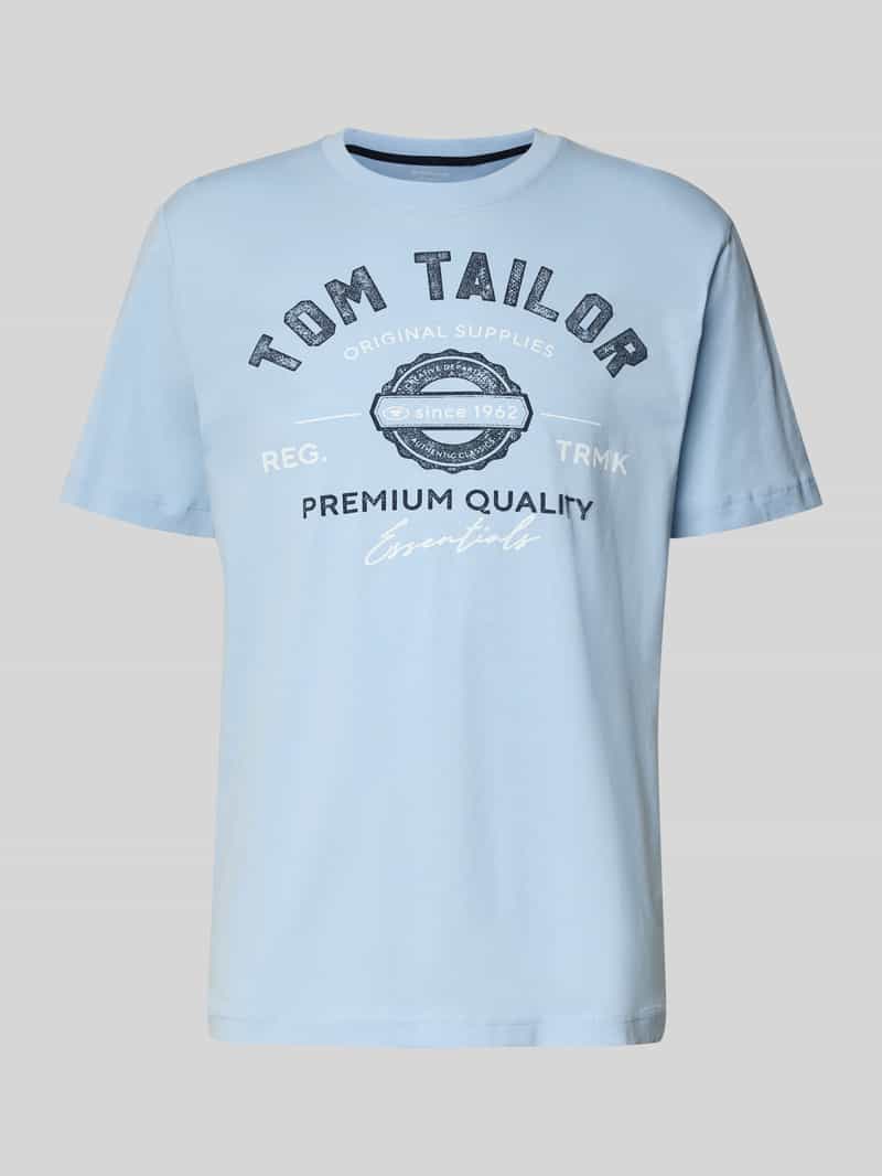 T-shirt o kroju regular fit z czystej bawełny