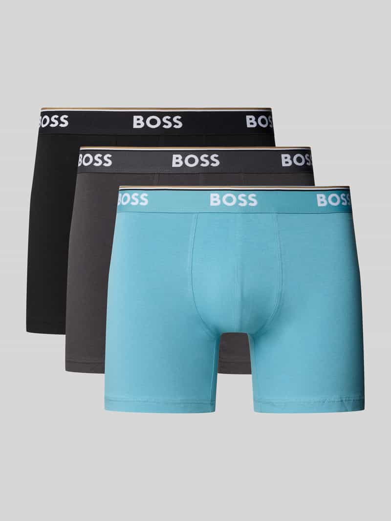 Obcisłe bokserki o kroju regular fit z mieszanki bawełny i elastanu w zestawie 3 szt.